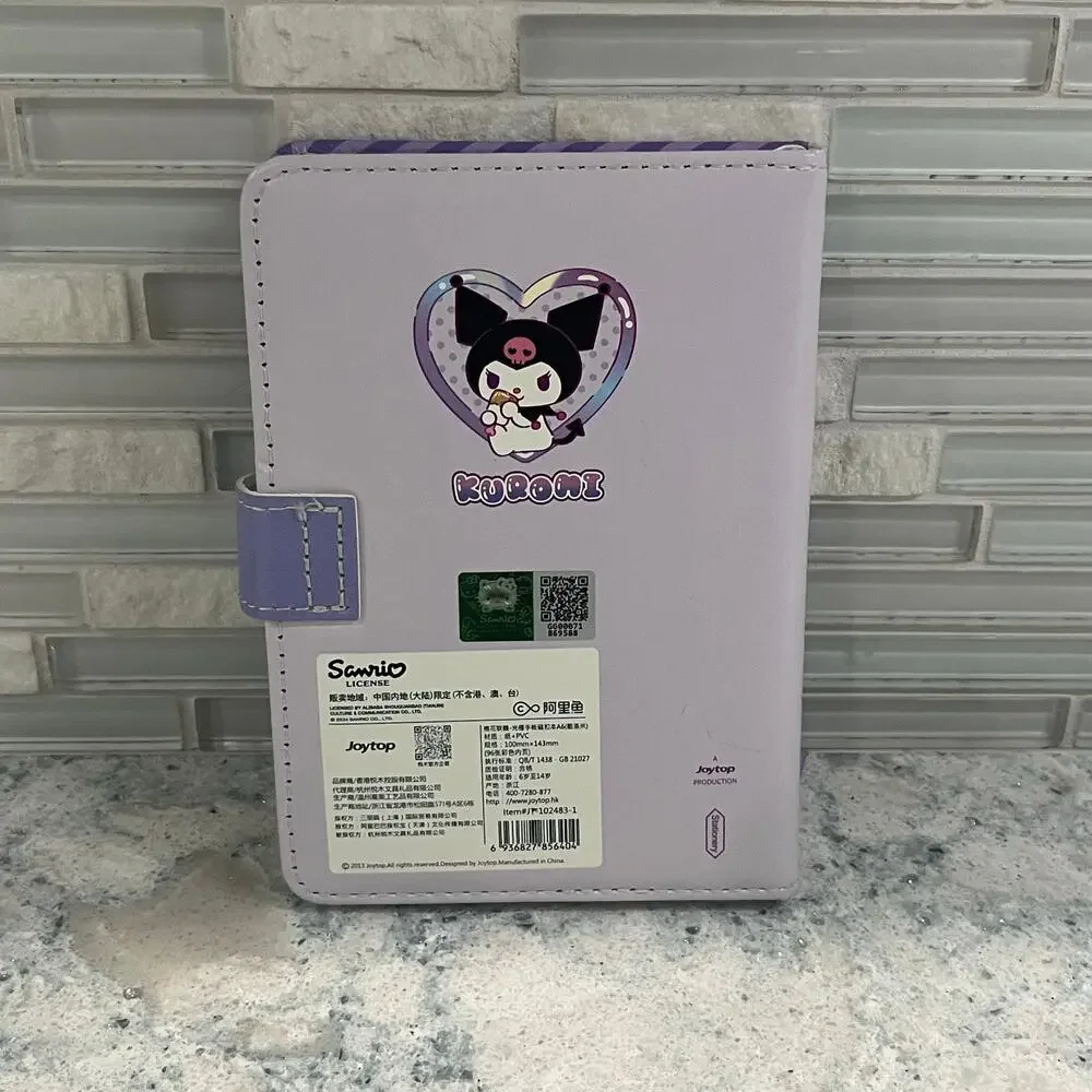 Sanrio Kuromi Heart Design Notebook Joytop Purple Strap Closure Journal Kawaii